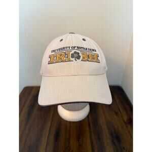 University of Notre Dame Irish Men’s Baseball Hat White Adjustable